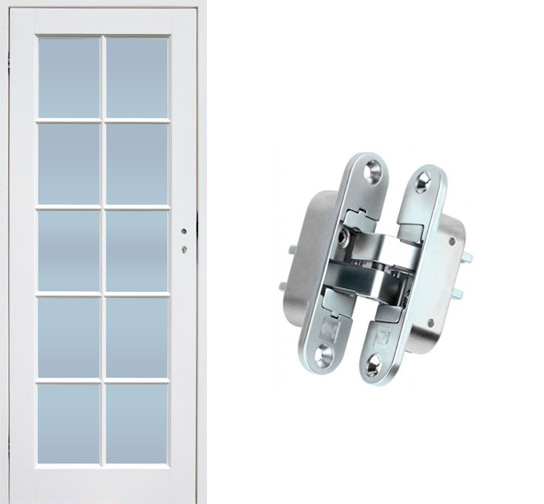 DRZWI BEZPRZYLGOWE Z ZAWIASAMI CHOWANYMI